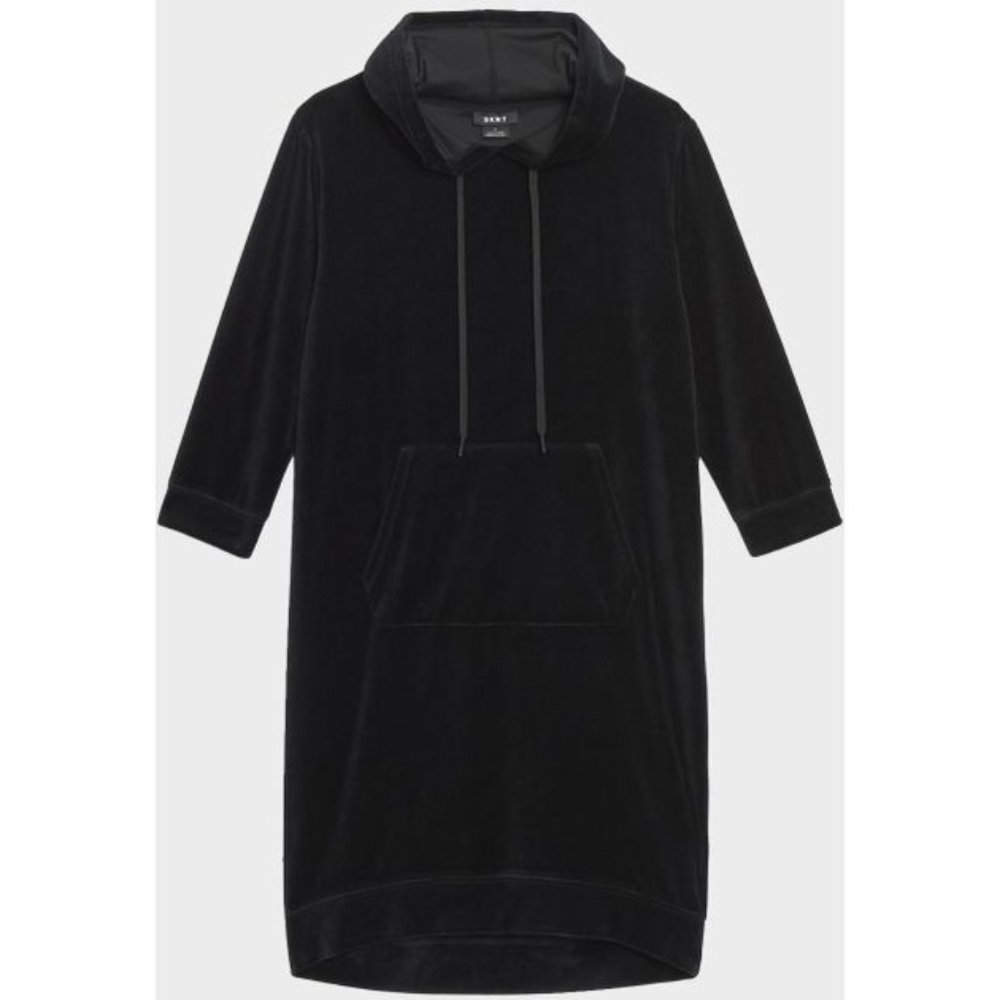 DKNY Velour Hoodie Dress